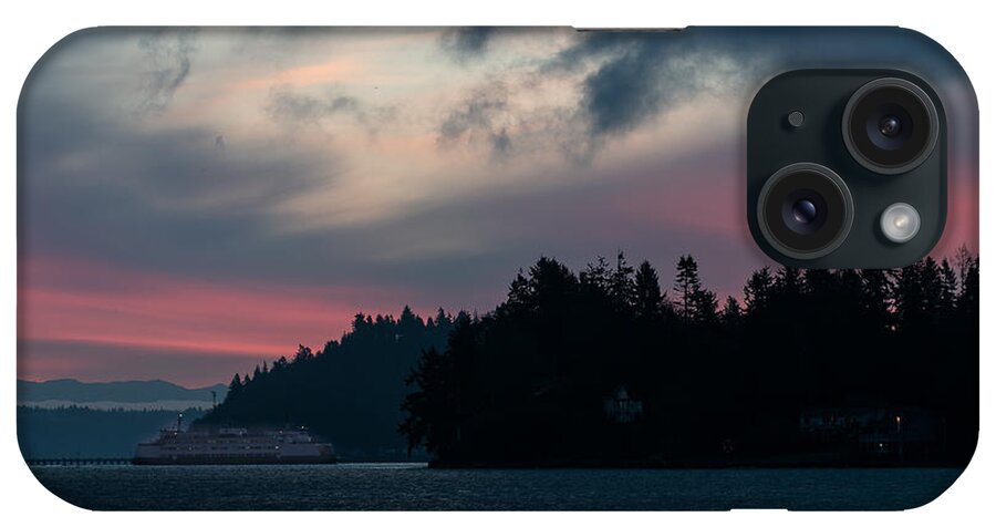 Sunrise iPhone Case featuring the photograph Southworth Ferry Run at Dawn by E Faithe Lester