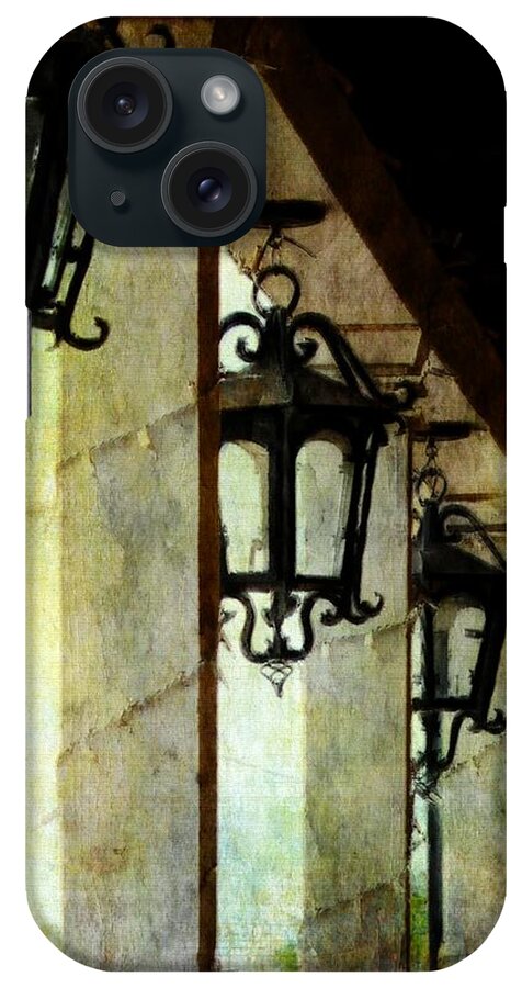 New Mexico iPhone Case featuring the mixed media Spanish Lights by Barbara Chichester