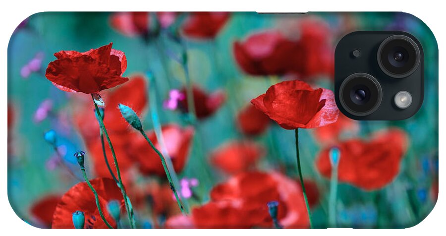 Flowers iPhone Case featuring the photograph Sparkling Red by Uri Baruch