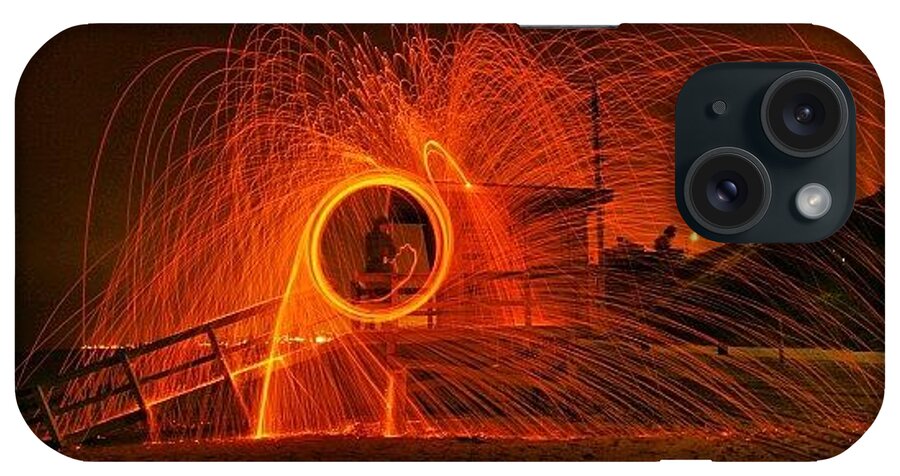 iPhone Case featuring the photograph Sparks | Steel Wool Lit On Fire While by Tyler Rice