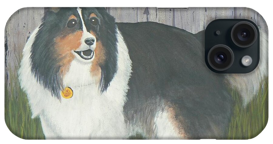 Sparky iPhone Case featuring the painting Sparky by Ray Nutaitis