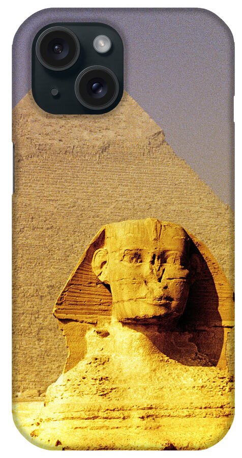 Egypt iPhone Case featuring the photograph Sphinx and pyramid by Dennis Cox