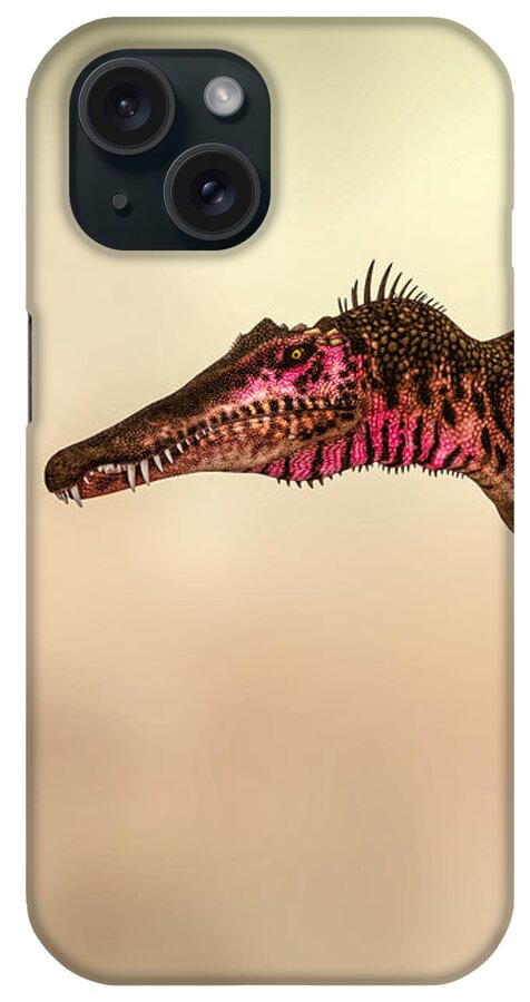 Spinosaurus iPhone Case featuring the digital art Spinosaurus Dinosaur by Bob Orsillo