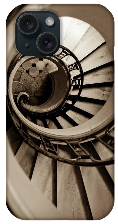 B&w iPhone Case featuring the photograph Spiral Staircase by Sebastian Musial