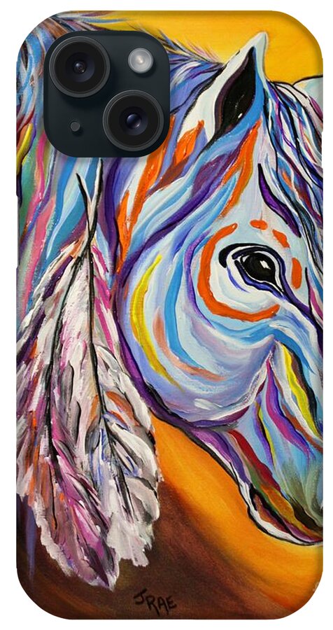 Horse iPhone Case featuring the painting 'SPIRIT' War Horse by Janice Pariza