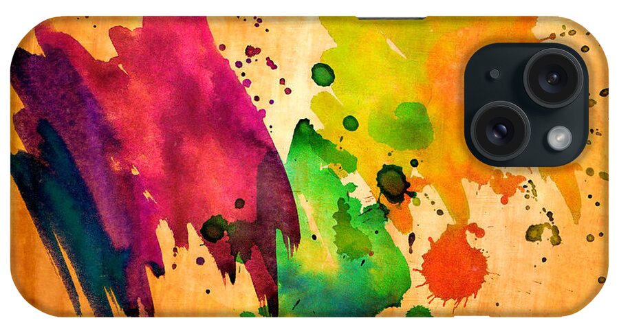 Textures iPhone Case featuring the digital art Splatter Board by Rick Wicker