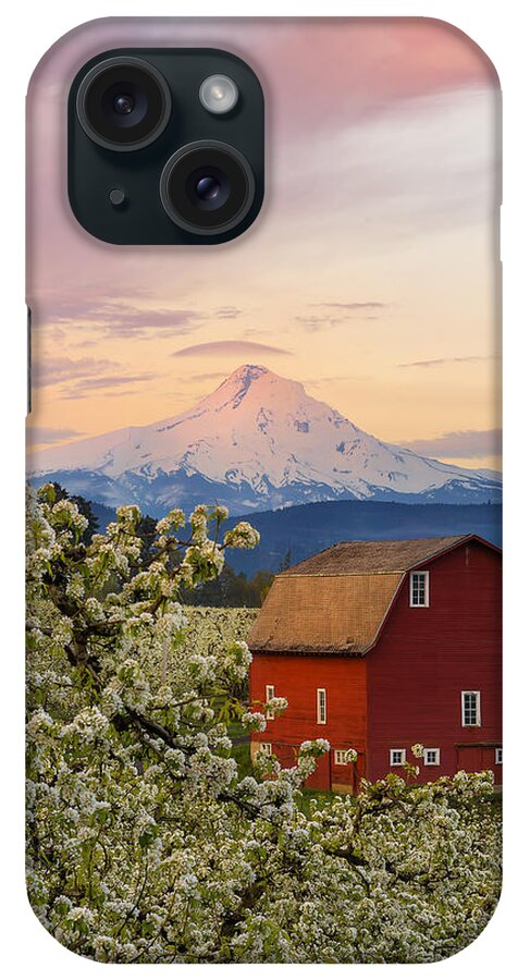 Hood River iPhone Case featuring the photograph Spring Blossoms Sunrise by Ryan Manuel
