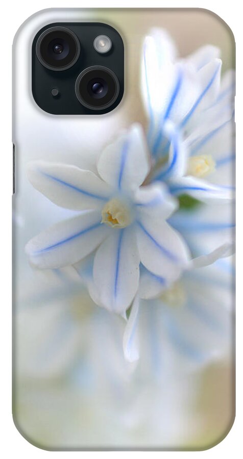 White iPhone Case featuring the photograph Puschkinia scilloides Flowers by Nathan Abbott