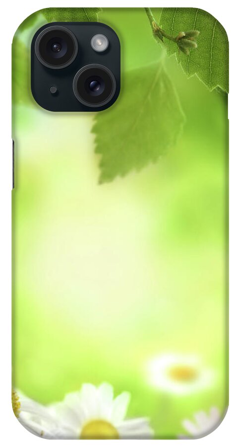 Grass iPhone Case featuring the photograph Spring Green Background by Pobytov