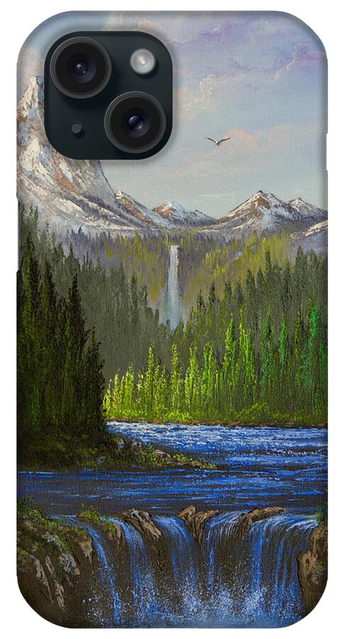 Landscape iPhone Case featuring the painting Spring In The Rockies by Chris Steele