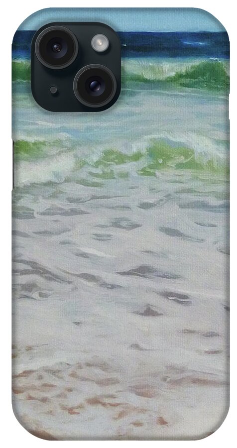 Painting iPhone Case featuring the painting Spring wave by Ellen Paull