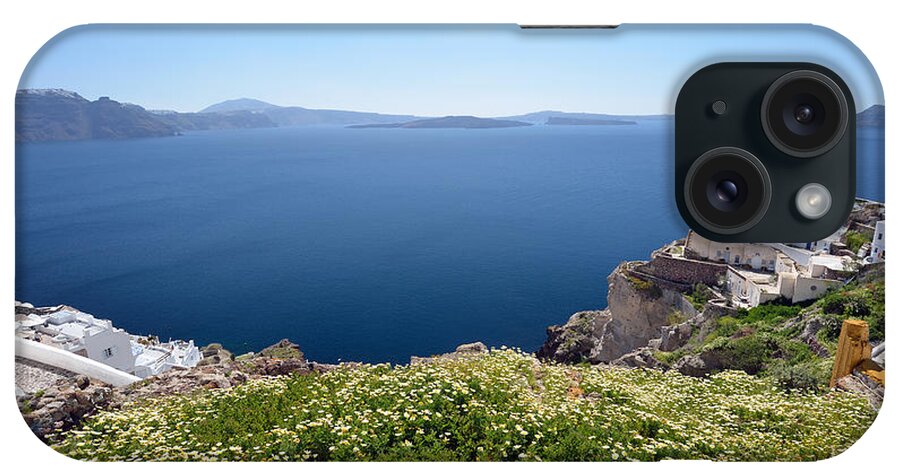 Santorini iPhone Case featuring the photograph Springtime in Santorini island by George Atsametakis