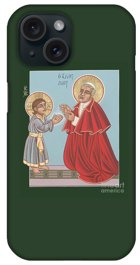 St. Pius X iPhone Case featuring the painting St. Pius X and the Holy Child 269 by William Hart McNichols