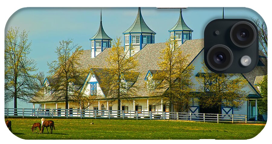 Horse Farm iPhone Case featuring the photograph Stables for the Kings by Randall Branham