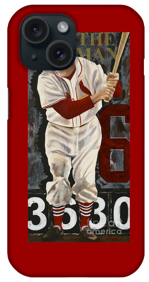 Stan Musial iPhone Case featuring the painting Stan Musial by Terry Hester