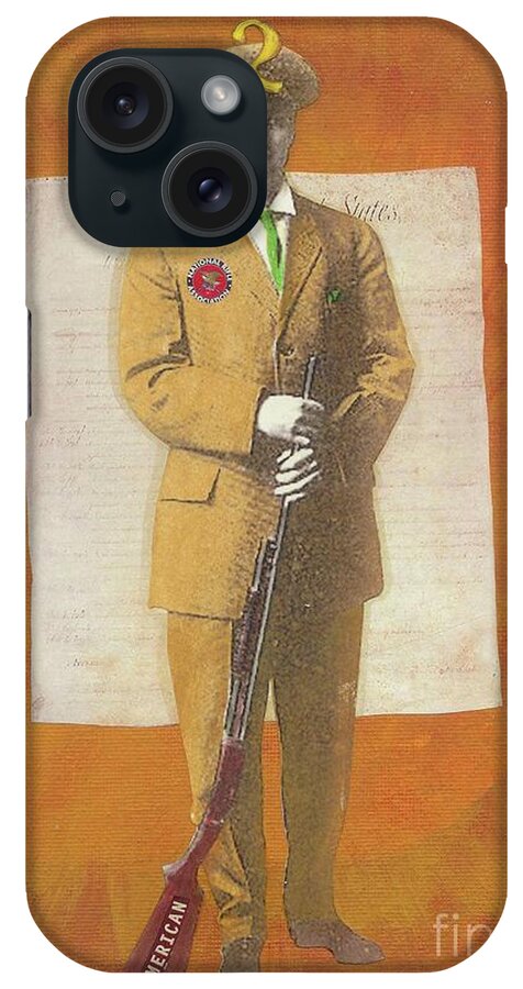 2nd Amendment iPhone Case featuring the mixed media Stand Up For The Second Amendment by Desiree Paquette