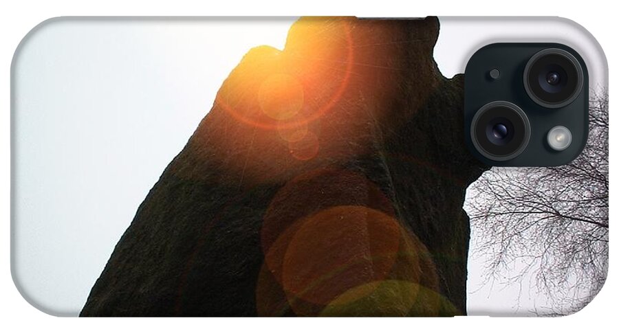 Standing iPhone Case featuring the photograph Standing Stone at Gardom's Edge by Asa Jones
