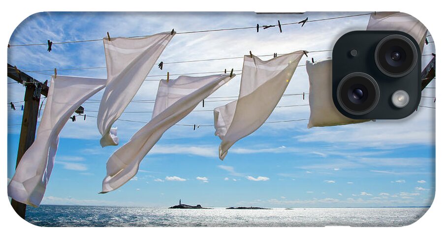 Star Island iPhone Case featuring the photograph Star Island Clothesline by Donna Doherty