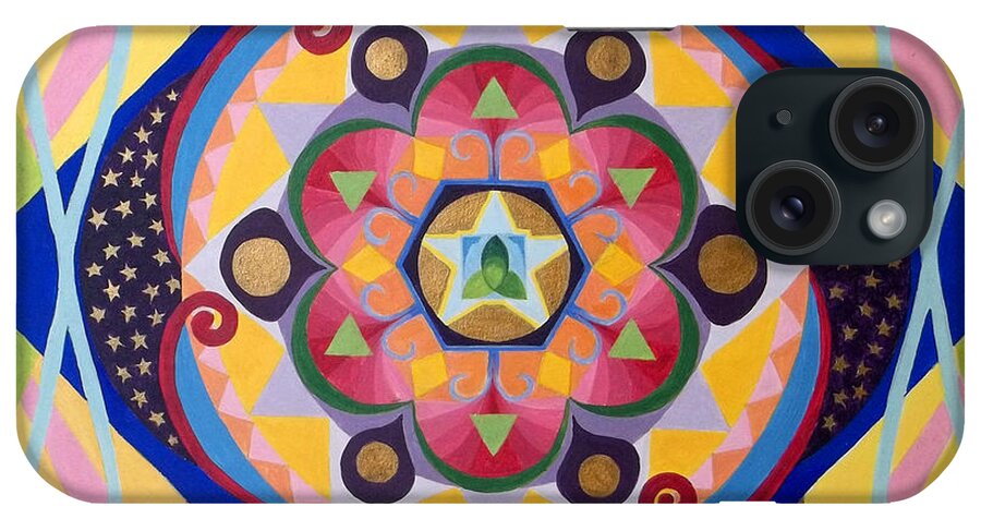 Mandala iPhone Case featuring the painting Star Mandala by Anne Cameron Cutri