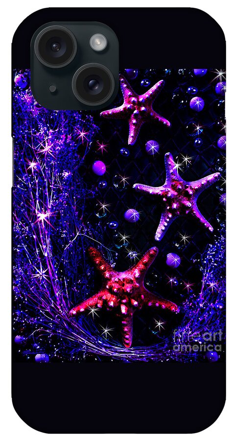 Starfish Galaxy iPhone Case featuring the digital art Starfish Galaxy by Pat Davidson