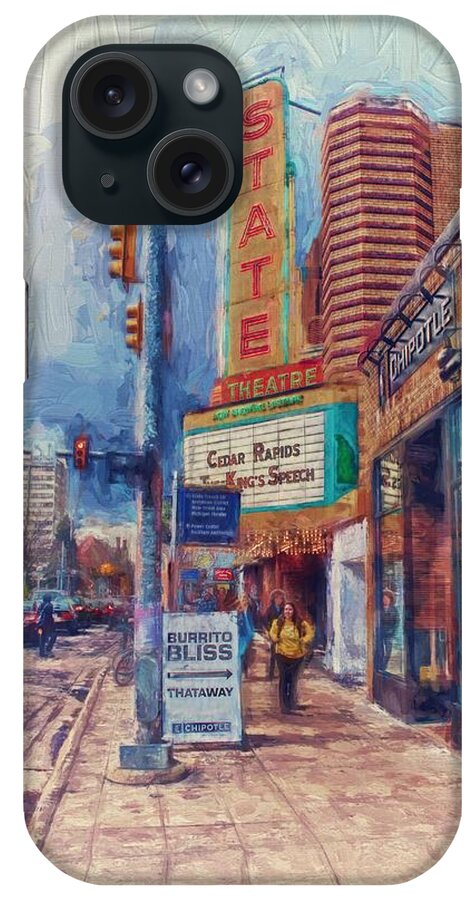 City iPhone Case featuring the photograph State Street Impasto by Pat Cook