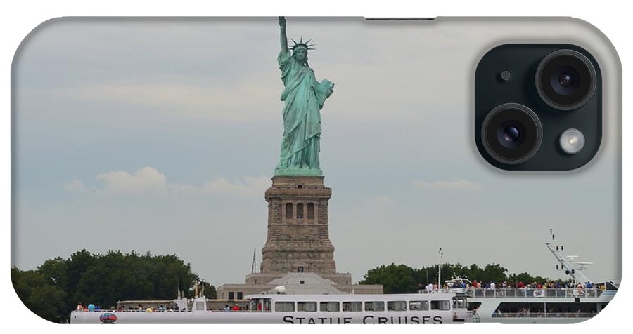 Liberty iPhone Case featuring the photograph Statue Cruises by Richard Bryce and Family