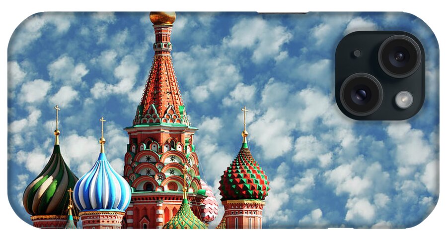 Built Structure iPhone Case featuring the photograph St.basil Cathedral, Moscow, Russia by Tunart