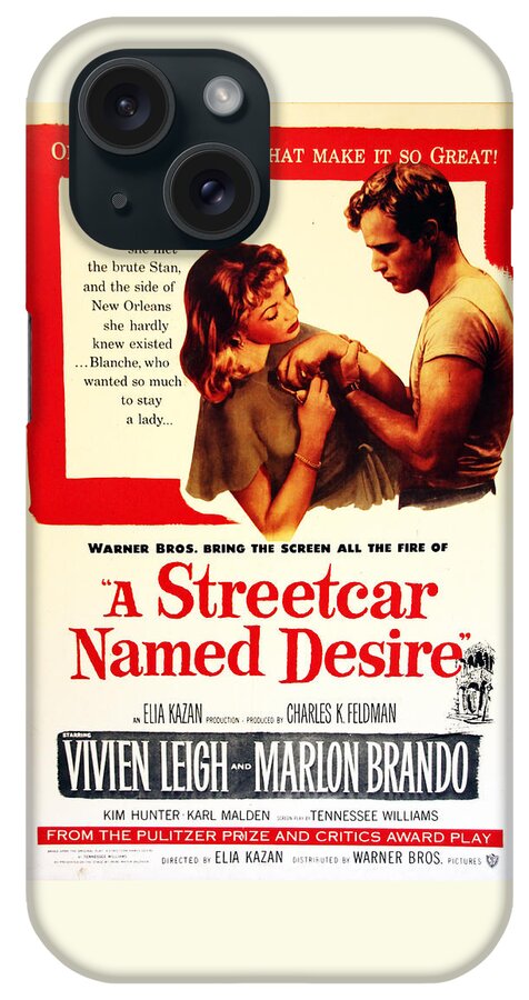 Movie Poster iPhone Case featuring the photograph Stellaaaaa - A Streetcar Named Desire by Debbie Oppermann