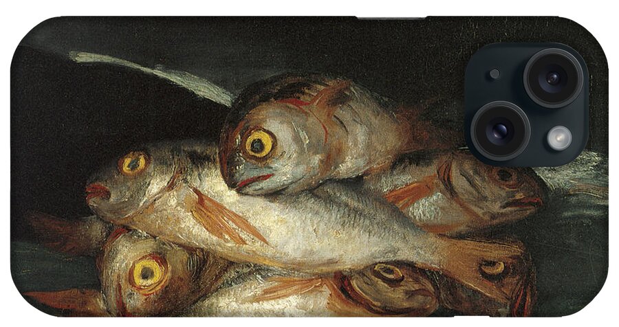Fish iPhone Case featuring the painting Still Life with Golden Bream by Francisco De Goya