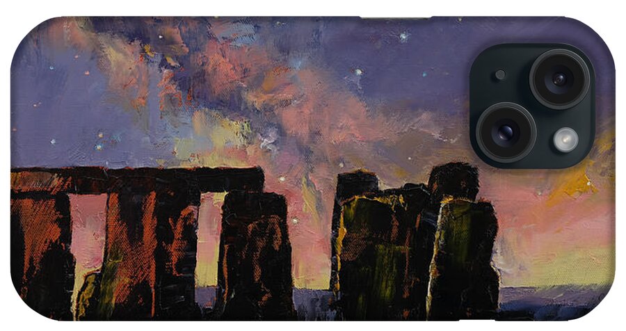 Art iPhone Case featuring the painting Stonehenge by Michael Creese