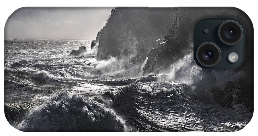 Gulliver's Hole iPhone Case featuring the photograph Stormy Seas at Gulliver's Hole by Marty Saccone