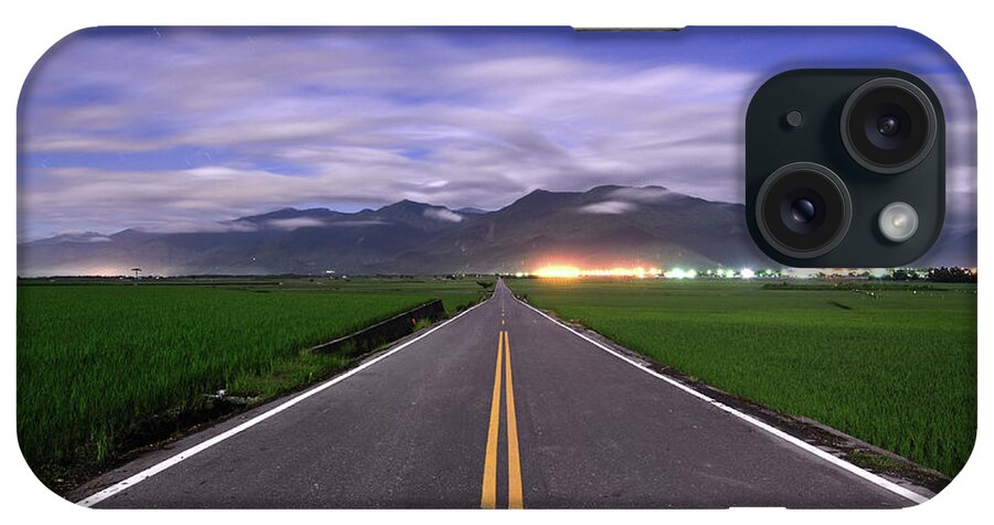 Tranquility iPhone Case featuring the photograph Straight Road by Maxchu