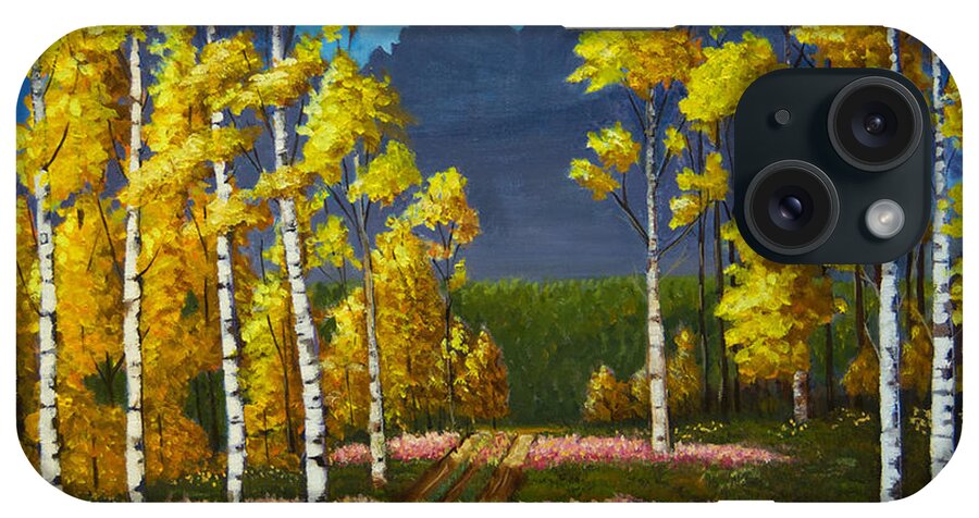 Landscape Of The Tetons iPhone Case featuring the painting Streaming Sun Light by Judi Hendricks