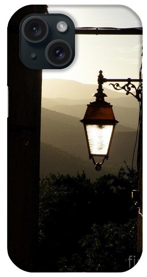 Lamp iPhone Case featuring the photograph Street Lamp at Sunset by Lainie Wrightson