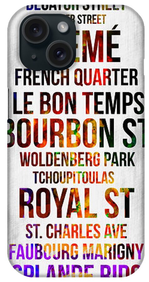 New Orleans iPhone Case featuring the digital art Streets of New Orleans 1 by Naxart Studio
