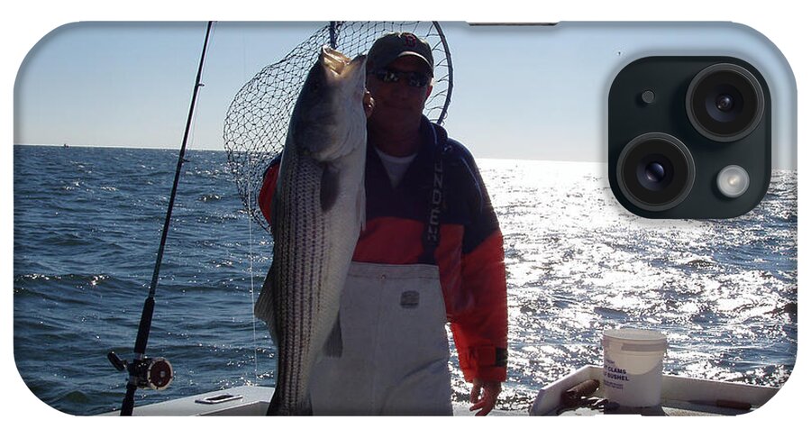 Striper Catch Of The Day iPhone Case featuring the photograph Striper Catch of the Day by John Telfer