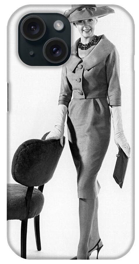1955 iPhone Case featuring the photograph Stylish Woman by Underwood Archives