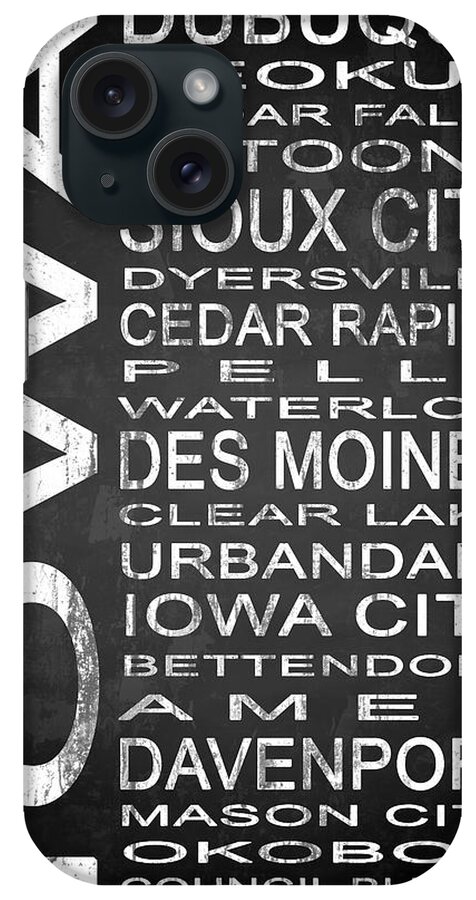 Subway Sign iPhone Case featuring the digital art SUBWAY Iowa State 1 by Melissa Smith