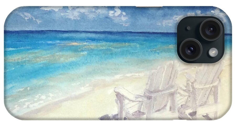 Landscape iPhone Case featuring the painting Summer afternoon by Carol DENMARK