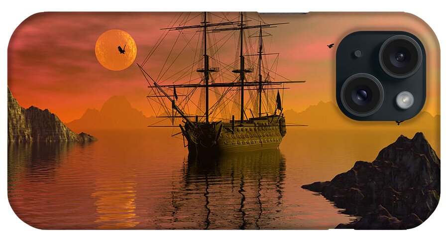 Bryce iPhone Case featuring the digital art Summer anchorage by Claude McCoy