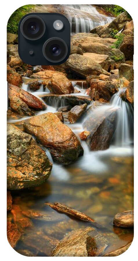 Graveyard Fields iPhone Case featuring the photograph Summer Morning At Lower Falls by Carol Montoya