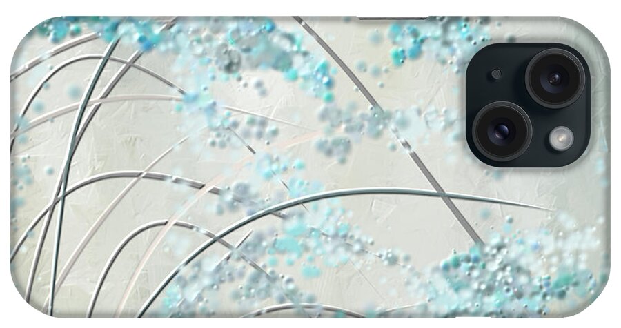 Blue iPhone Case featuring the painting Summer Showers by Lourry Legarde
