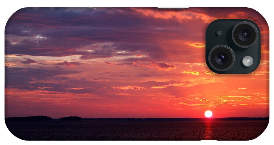 Sunset iPhone Case featuring the photograph Summer Solstice on Lake Murray by Charles Hite