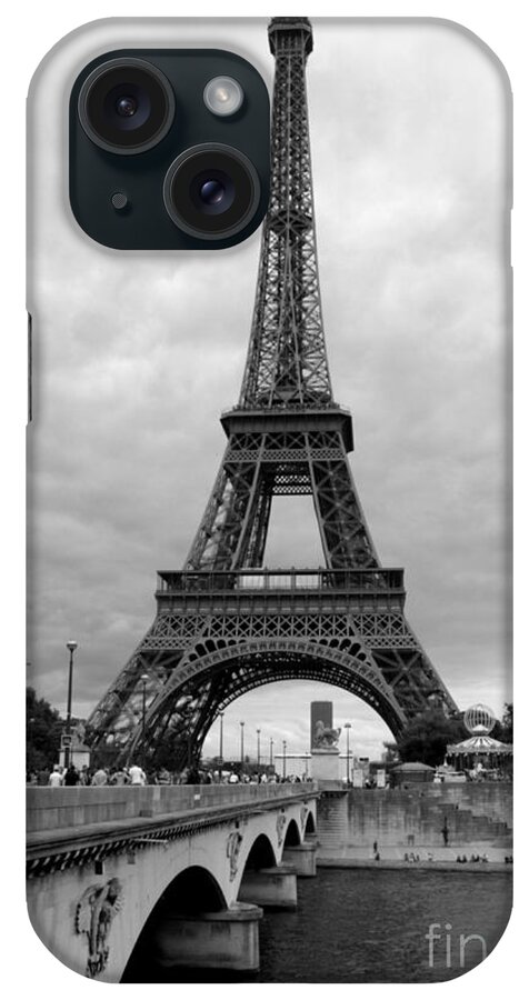 Architecture iPhone Case featuring the photograph Summer Storm over the Eiffel Tower by Carol Groenen