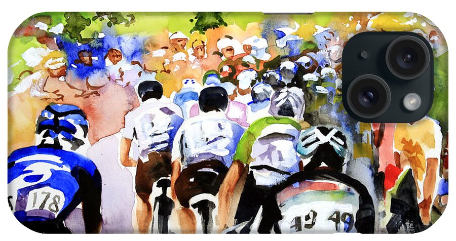 Bike iPhone Case featuring the painting Summertime in France by Shirley Peters