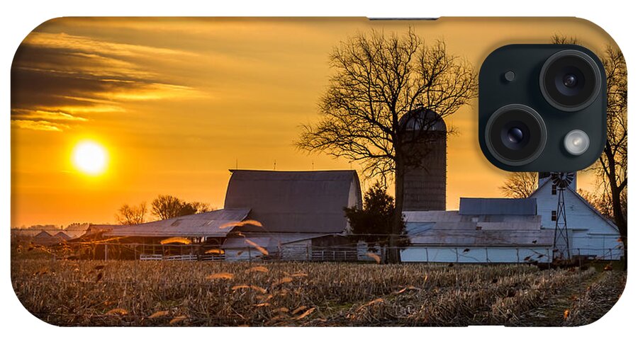 Barn iPhone Case featuring the photograph Sun Rise Over the Farm by Ron Pate