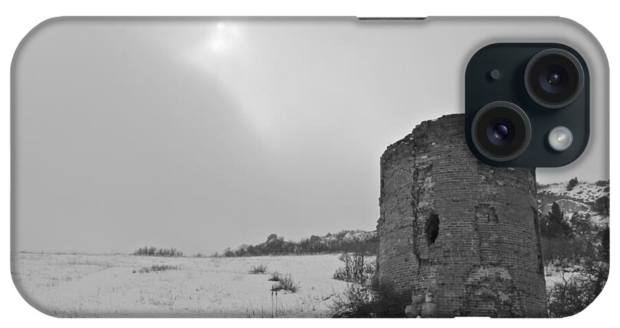 Landscape iPhone Case featuring the photograph Sun Snow Roxborough Tower by Bill Wiebesiek