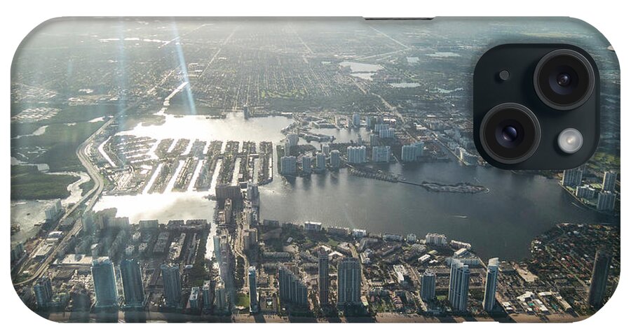 Shadow iPhone Case featuring the photograph Sunny Isles Beach Aerial Shadows Florida by Stickney Design