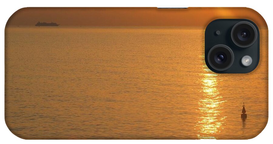 Sunrise iPhone Case featuring the photograph Sunrise at Sea by Photographic Arts And Design Studio