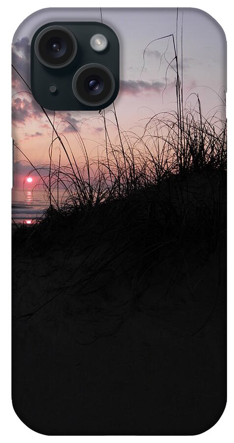 Sunrise iPhone Case featuring the photograph Sunrise Beyond The Dune Grass by Kim Galluzzo